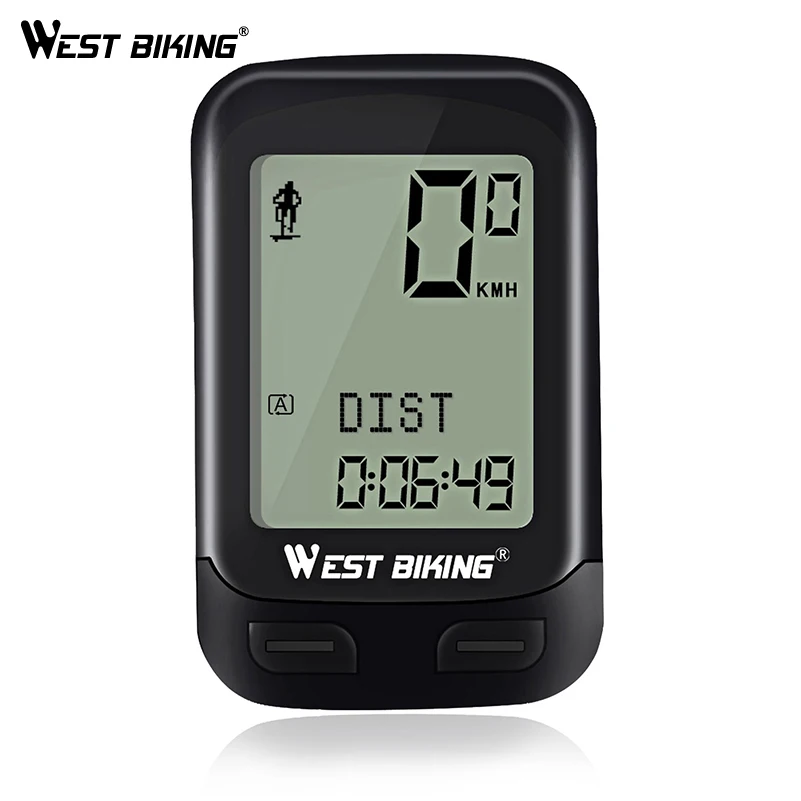 

WEST BIKING Waterproof 5 Language Bike Computer Wireless Stopwatch MTB Road Bike Speedometer Cycling Odometer Bicycle Computer