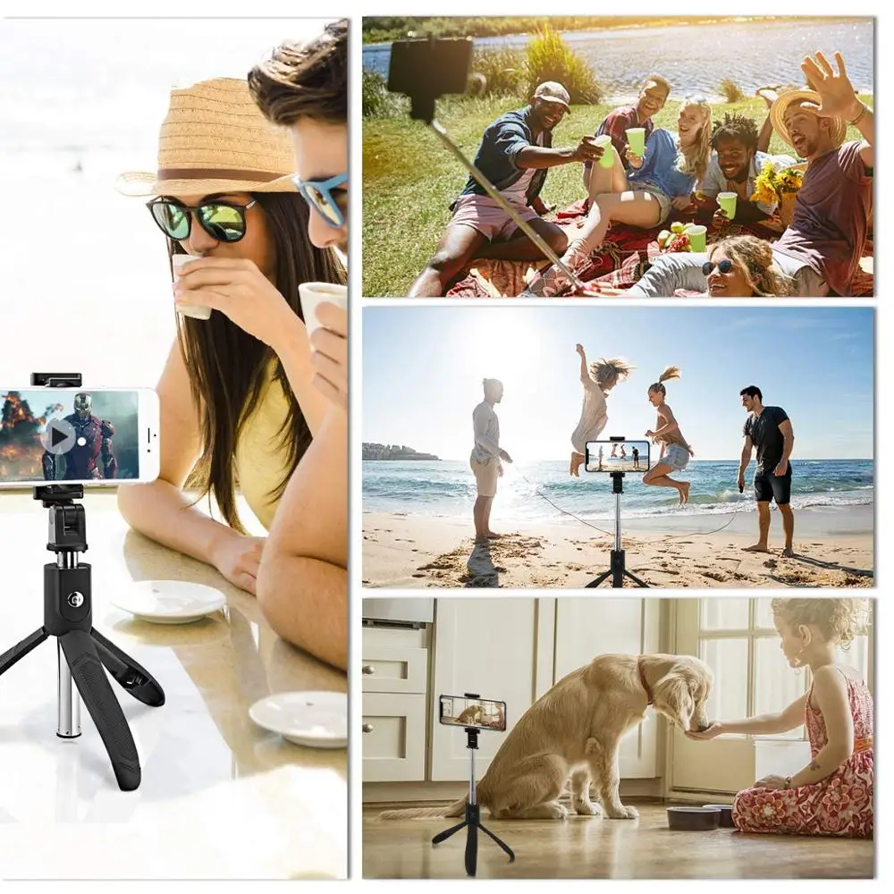 Селфи палка штатив с пультом дистанционного управления 3 в 1 Bluetooth селфи выдвижной