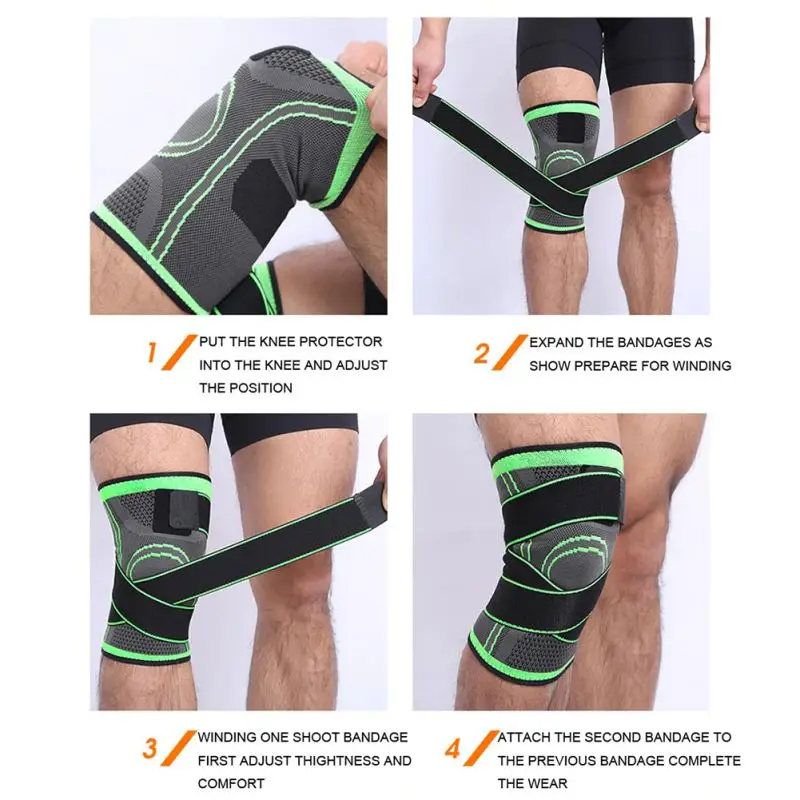 Спортивные наколенники унисекс нескользящий Профессиональный бандаж на колено