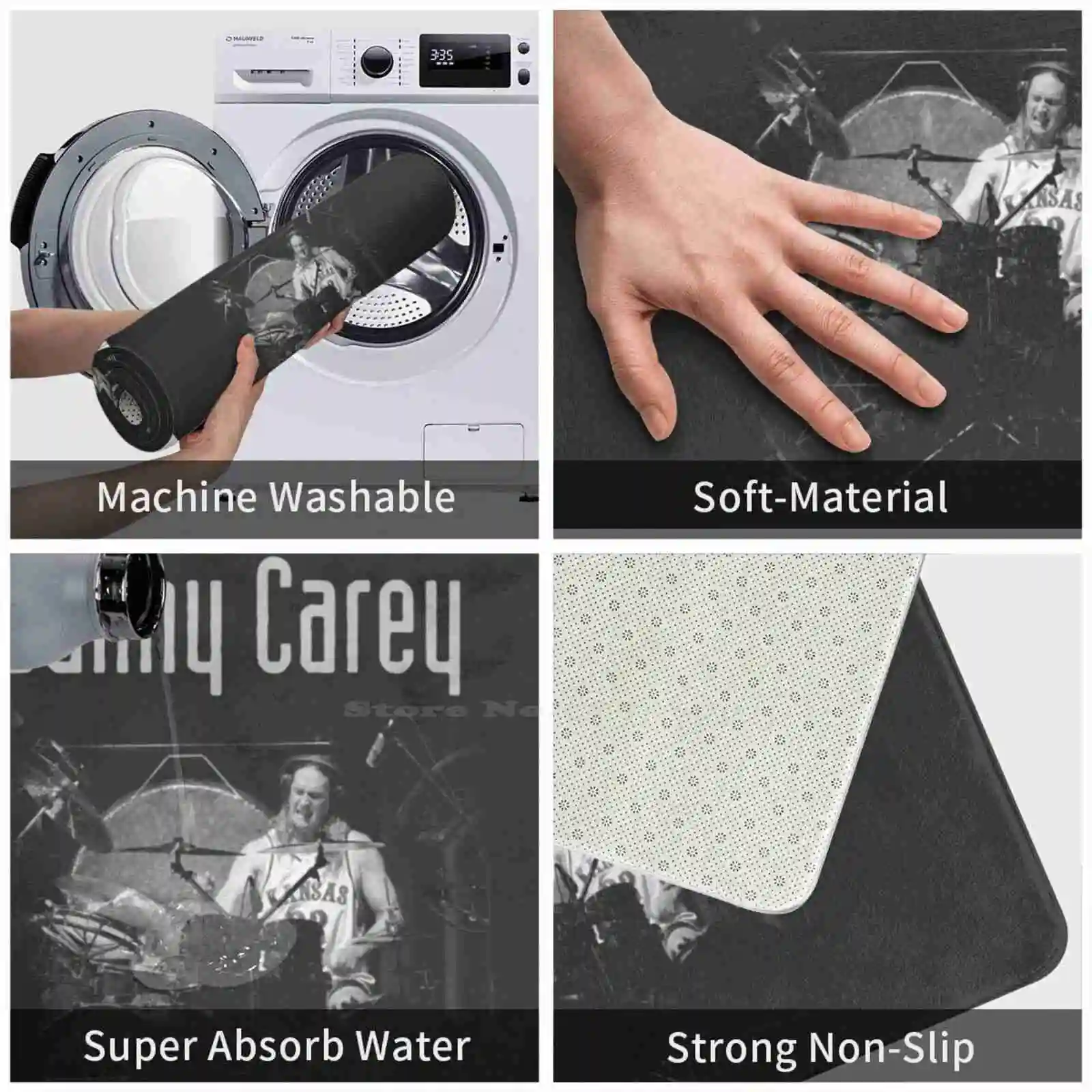 Danny Carey Tool Clothing Hoodie Gi Roll Vintage Rock Tee Drummers 3D Household Goods Mat Rug Carpet Foot Pad Drummer Fest | Дом и сад