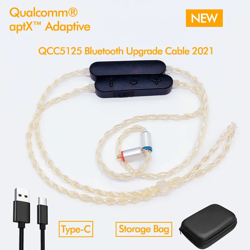 

AptX Adaptive Bluetooth 5.0 Gold Silver Upgrade Cable MMCX IE80 UE/QDC 2Pin A2DC IM50 IE40PRO Connector Universal aptXHD AAC SBC