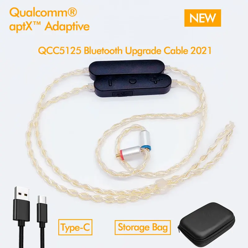 AptX адаптивный Bluetooth 5 0 Золотой Серебряный усовершенствованный кабель MMCX IE80 UE/QDC 2Pin
