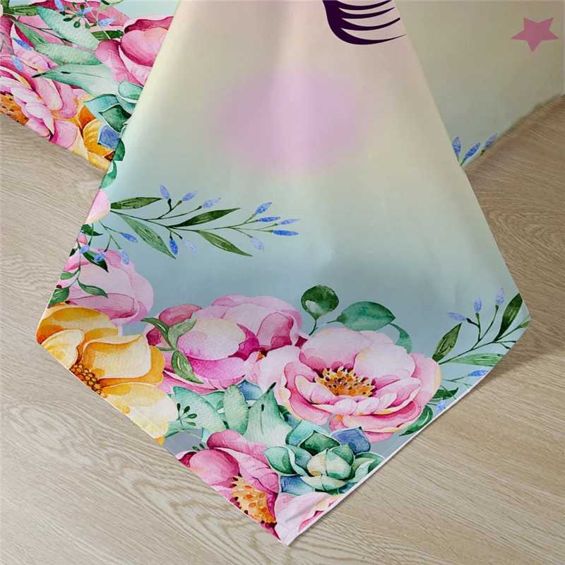 Ресниц Единорог постельное белье одного двуспальное Twin Queen Комплект постельного