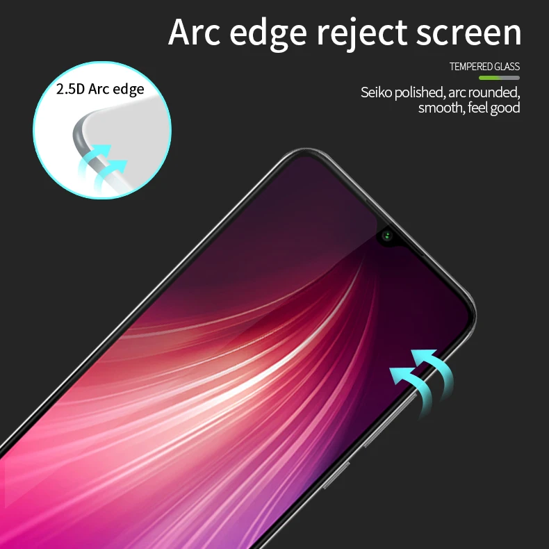 Mofi для Xiaomi Redmi Note 8 Pro Защита экрана для Xiaomi Redmi Note 8 Закаленное стекло пленка 3D изогнутый 9H Note8 Pro