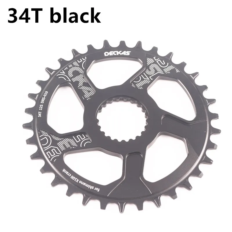 34T black DECKAS, 12 Скоростей, круглая цепь, центральный замок, MTB велосипед, 32 T, 34 T, 36 T, 38 T, зубная пластина, запчасти для M7100, M8100, M9100, шатун - Цвет: 34T black