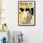 Художественный рекламный постер La Goulue Mill Rouge, настенный художественный декор, холст, картины, винтажный постер и принты, ретро pa