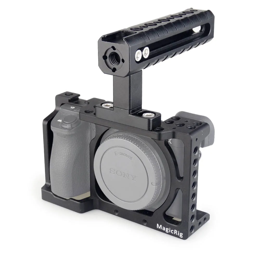 MAGICRIG DSLR клетка для камеры с верхней ручкой для sony A6400/A6000/A6300/A6500 для крепления микрофона монитор светодиодный светильник
