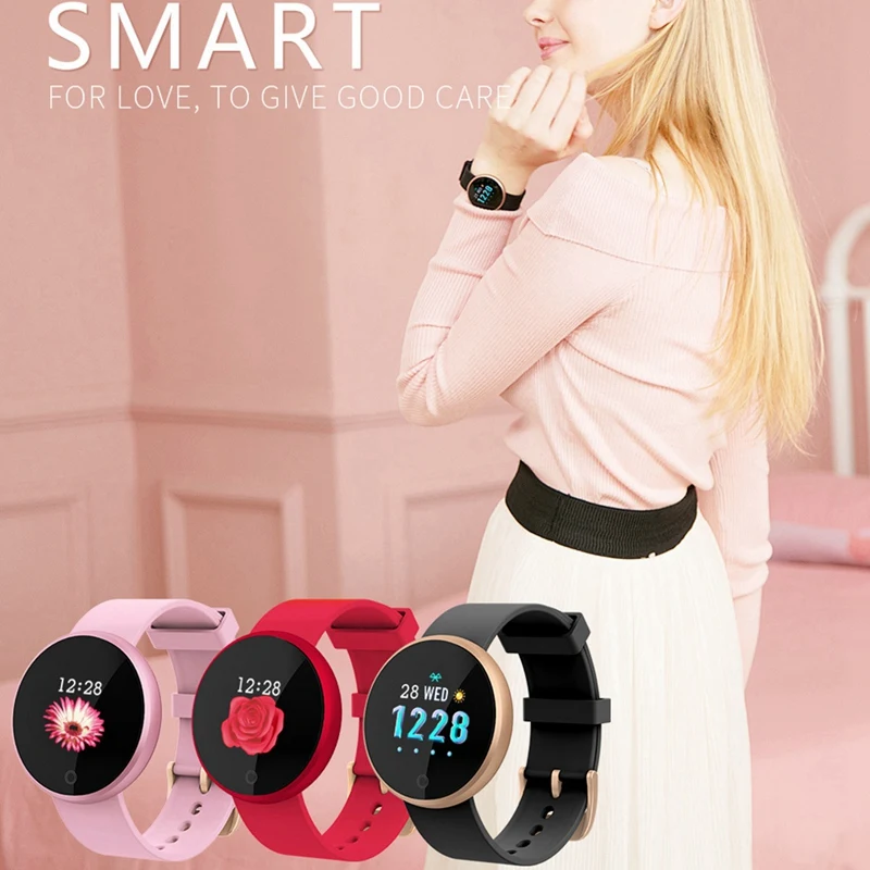 Смарт-часы женские с Bluetooth Модные часы калориями и пульсометром красивые