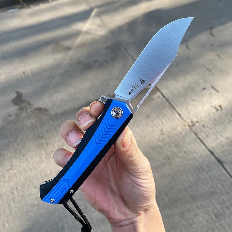 NEW 20.3CM 59 HRC Folding Knife Pocket Knives Two-color G10 Handle Tactical Outdoor Survival Combat EDC Hunting folding knife |