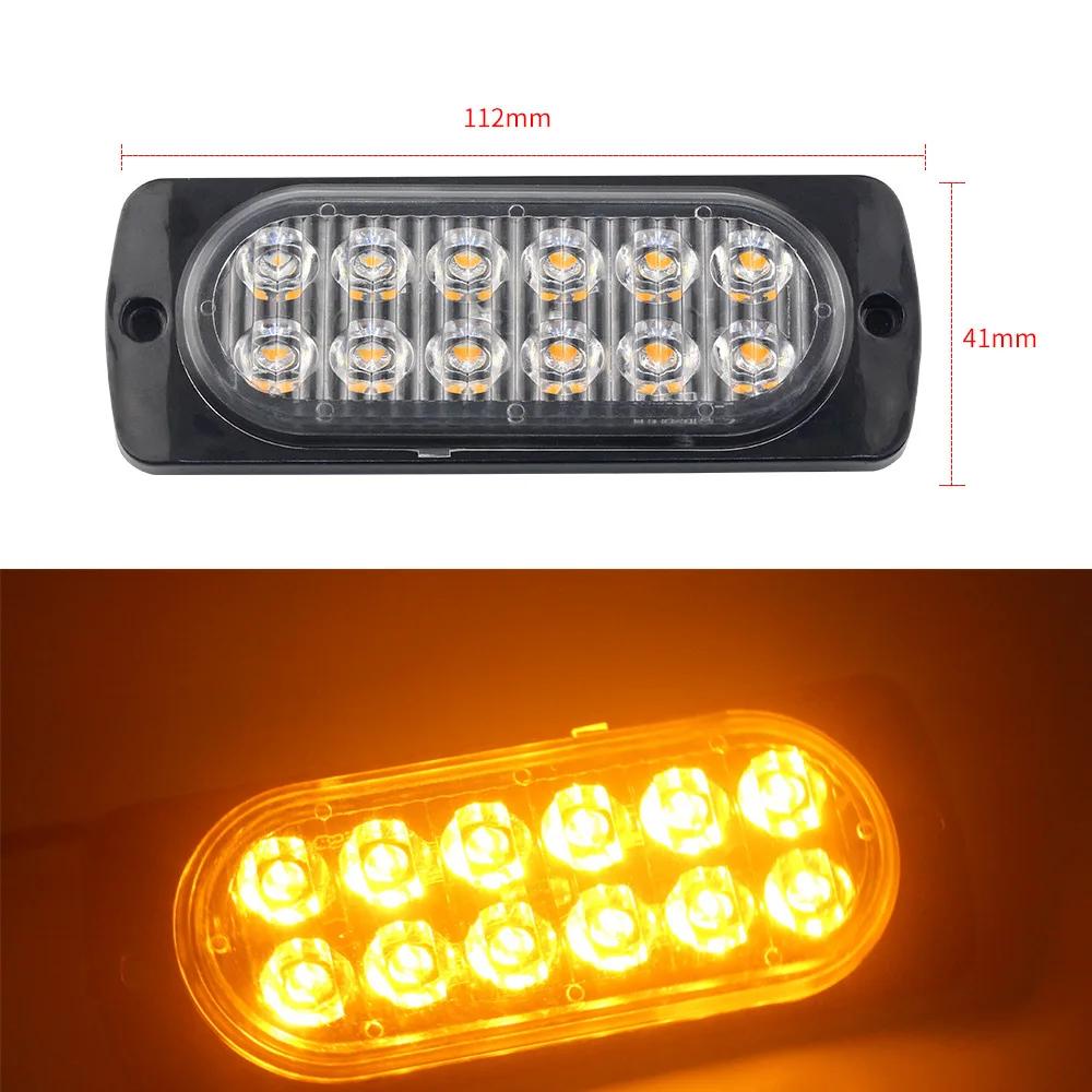 12LED 36 Вт ультра тонкая боковая сторона светильник грузовик/грузовик тела боковое