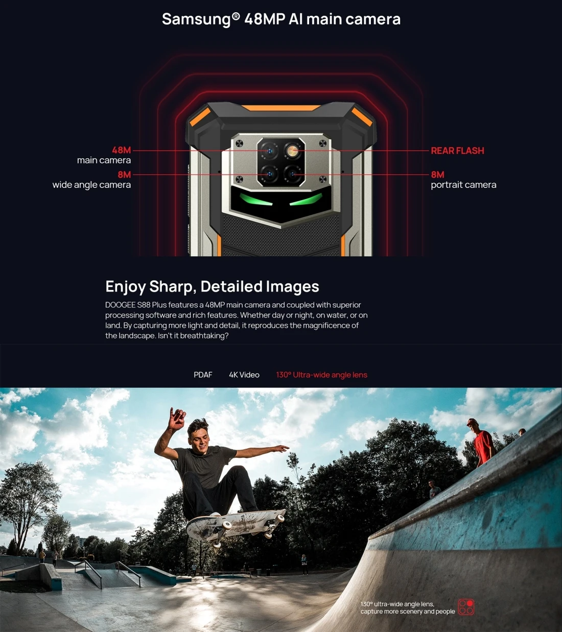 Смартфон DOOGEE S88 Plus на Android 10 восемь ядер экран 128 дюйма 8 ГБ + 6 3 ГБ|Смартфоны| |