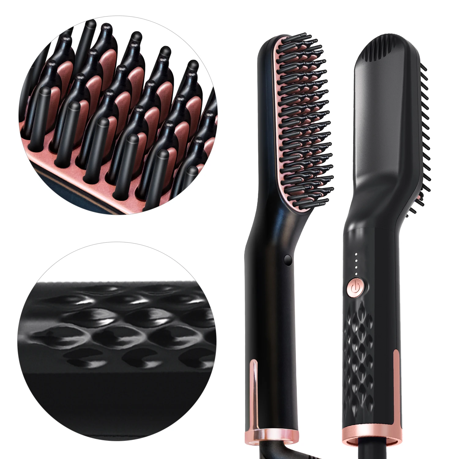 

Hair Comb Brush Beard Straightener Multifunctional Hair Straightening Comb Hair Curler Quick Beard Hair Styler For Men