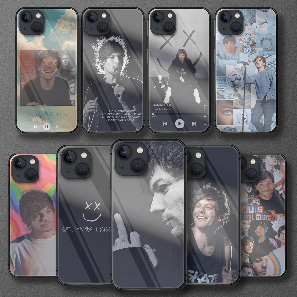 

One D Louis Tomlinson Tempered Glass Phone Case For IPhone 5 6 7 8 11 12 13 S SE X Xs Xr Plus Pro Max Mini Cover Cell Cover
