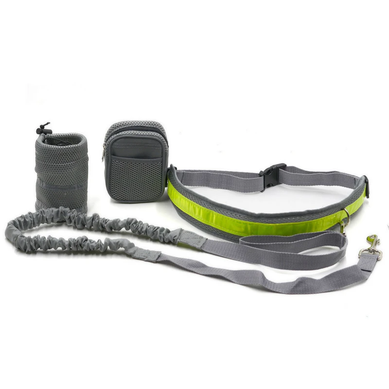 Conjunto de correa para perro, correa el&aacute;stica reflectante para entrenamiento de caminar al aire libre, correr, trotar, suministros para mascotas-5