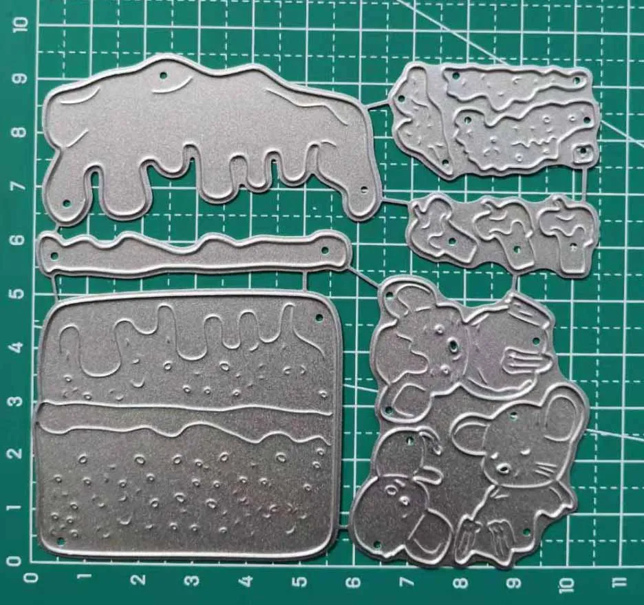 Рождественский ко дню рождения Детские Мышь торт металлический Трафаретный