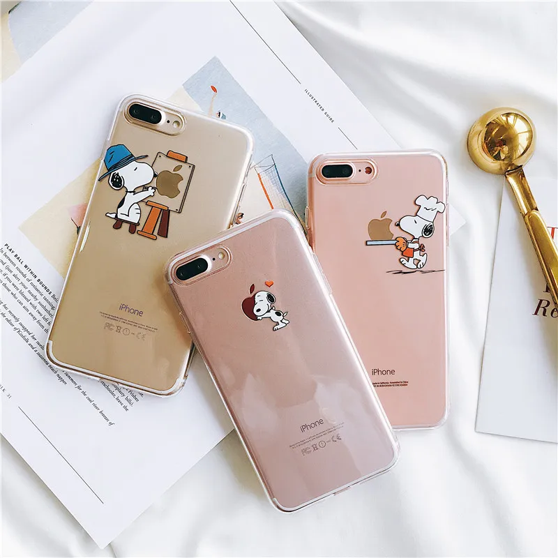 Модный чехол для iPhone 6, 6s, 7, 8 Plus, X, XR, XS, MAX, 10, мягкий чехол для телефона, для iPhone 7, роскошный, мультяшный, прозрачный, ультра тонкий