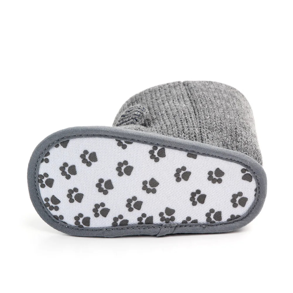 Детские зимние сапоги для малышей теплые с милым медведем обувь новорожденных