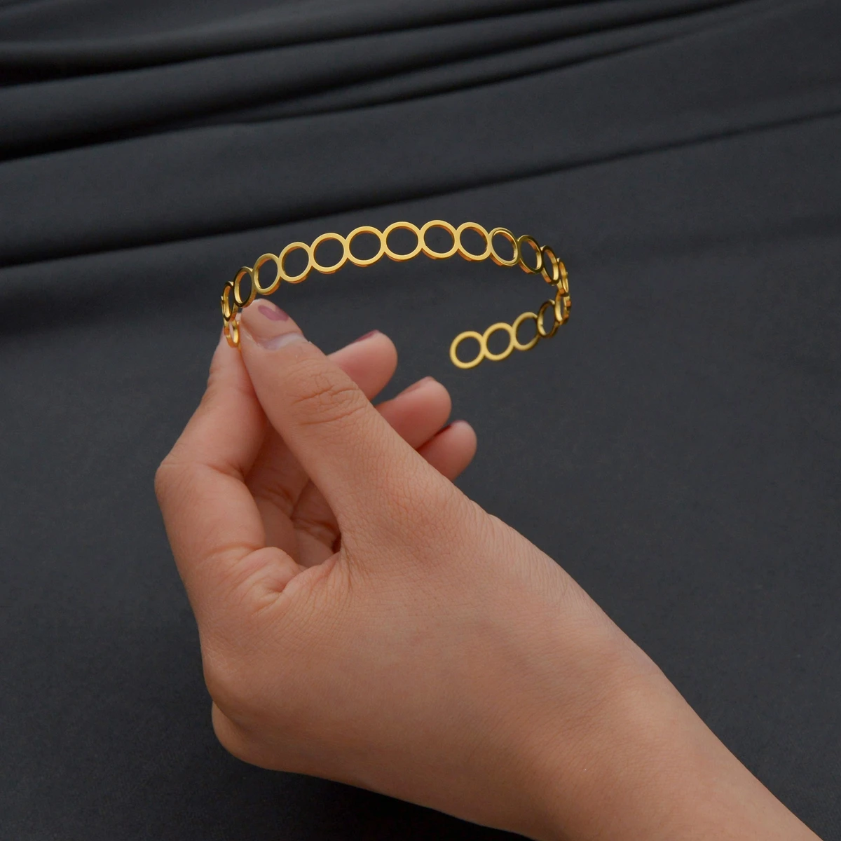 

Acheerup 2021 Fashion Gold Stainless Steel Open Bangle For Women Classical Round Cuff Bracelets & Bangles Birthday Jewelry Gifts