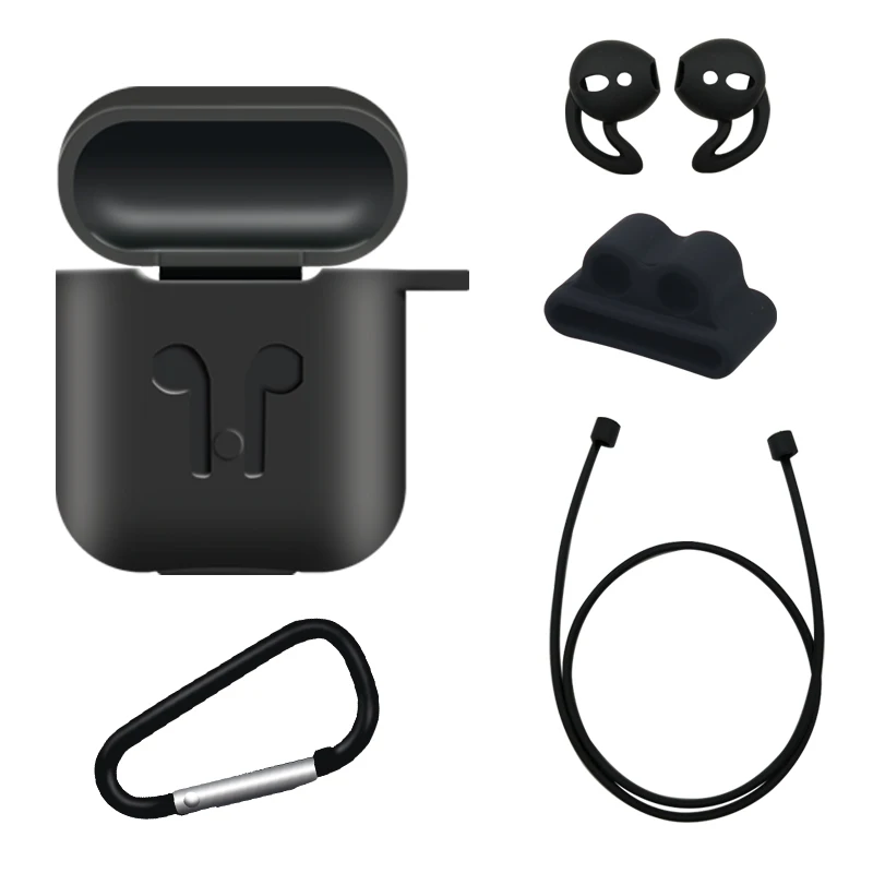 Силиконовый чехол для наушников Apple AirPods противоударный защитный аксессуары True