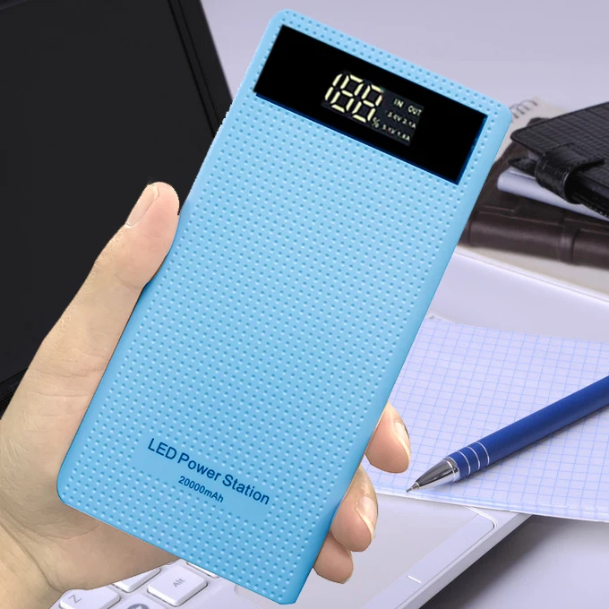 Qc 3 0 20000mAh Type c DIY Power Bank 7*18650 аккумулятор (нет) чехол Led bank Box Quick Charge для