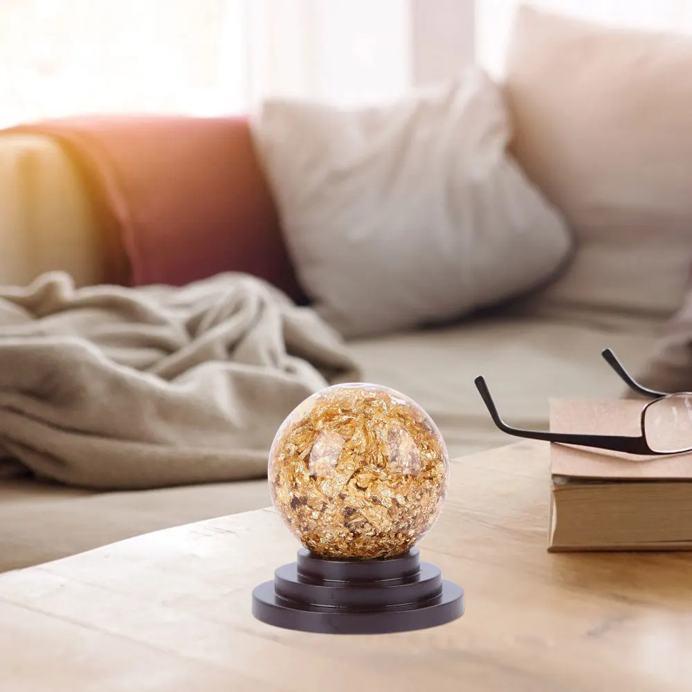 

1pc Crystal Ornament Desktop Ornament Wealth Crystal Decor (Golden)