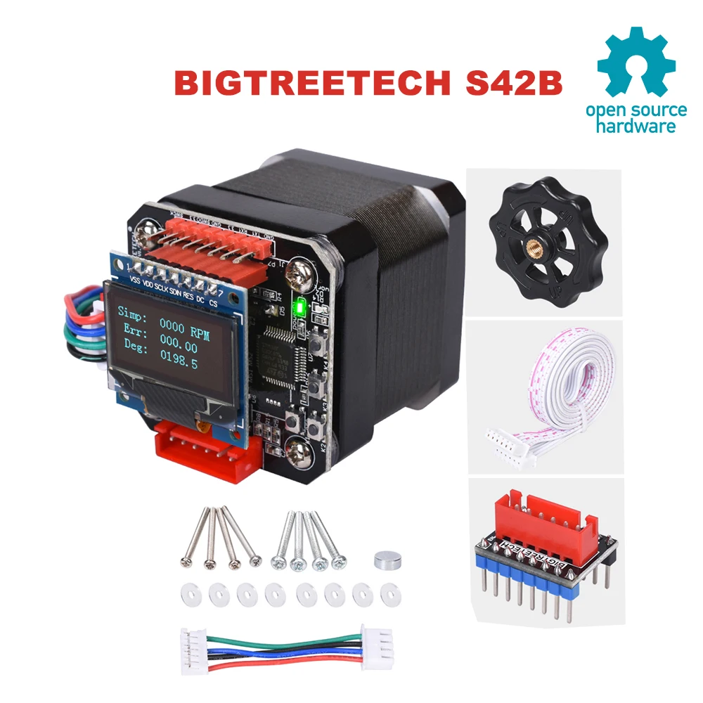 BIGTREETECH S42B V1.1 42 Шаговый двигатель Закрытая петля драйвер управления плата OLED Reprap SKR