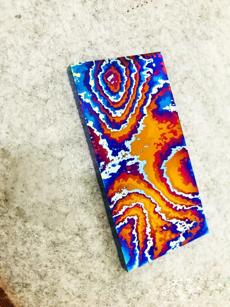 

1 Piece 6mmx 40mmx 80mm Custom Handmade Timascus DIY Material Timascus Billet