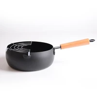 carbon steel non stick coating fryer deep frying pan with drain oil shelf quick frying pans mini multi function skillet