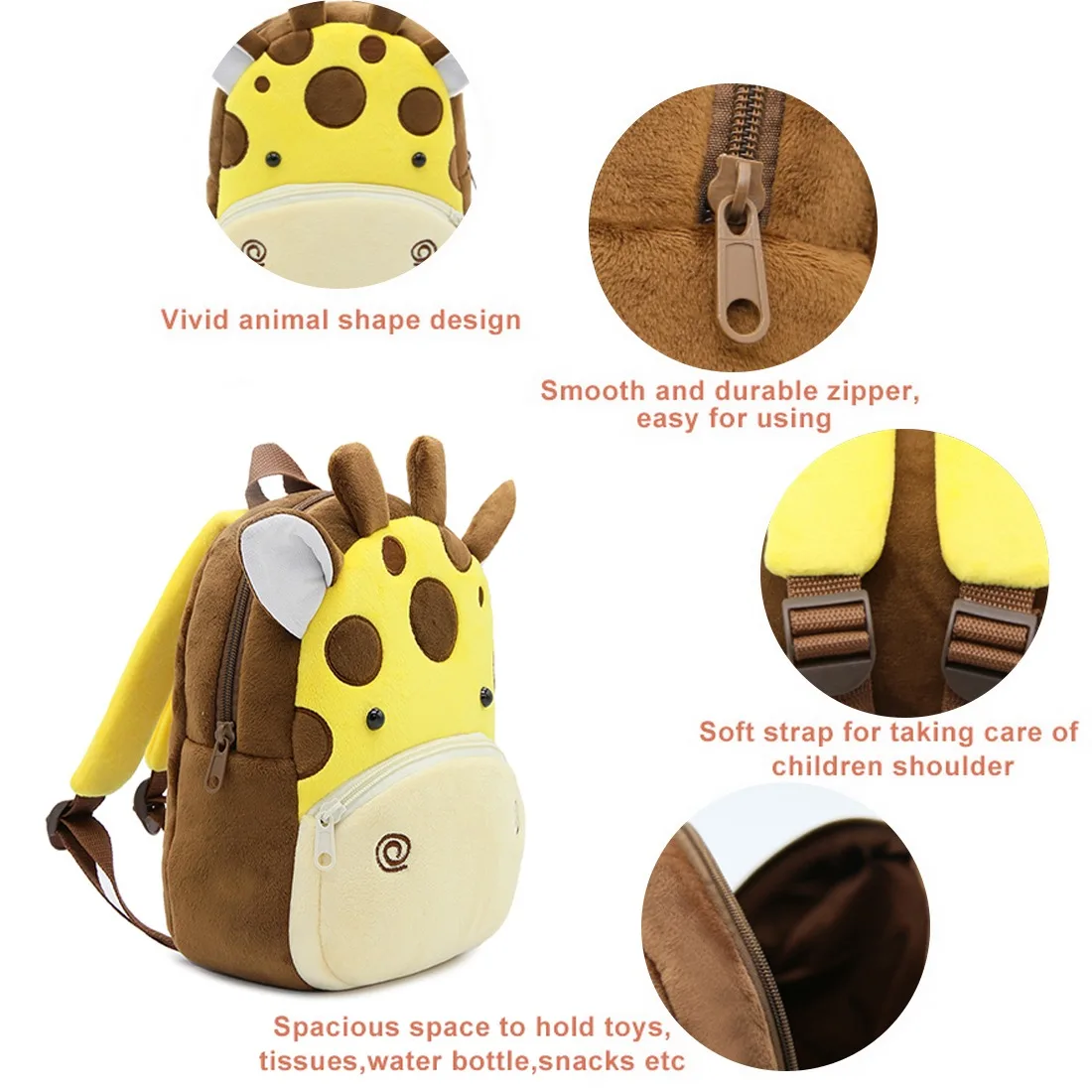 Детский плюшевый рюкзак школьные ранцы с животными мультяшный милый Детская