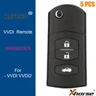 KEYECU 5 шт. XHORSE английская версия XKMA00EN для Mazda стиль провод универсальный дистанционный ключ-3 кнопки-для VDI ключ инструмент, VVDI2