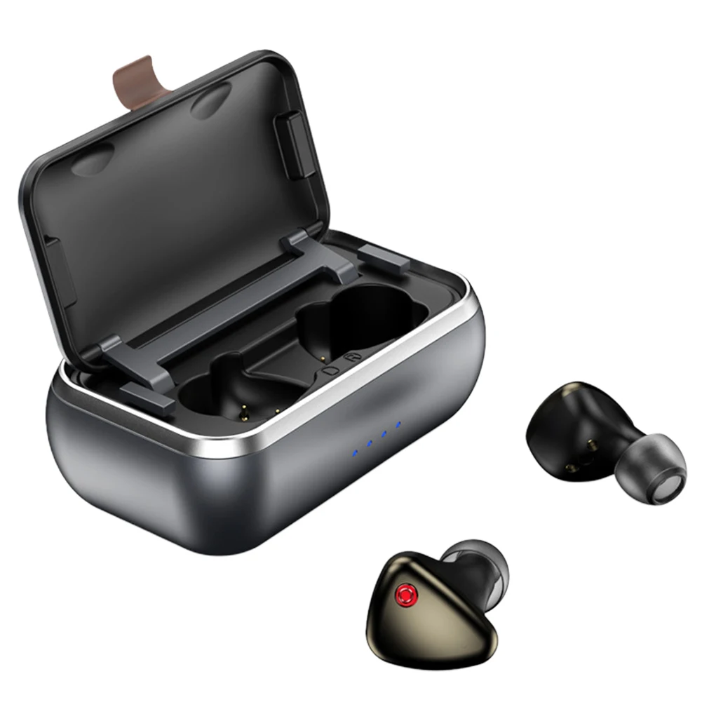 HD 3D стерео портативный внешний аккумулятор беспроводная Bluetooth гарнитура игровая с Charing чехол TWS 5,0 Спорт шумоподавление водонепроницаемый