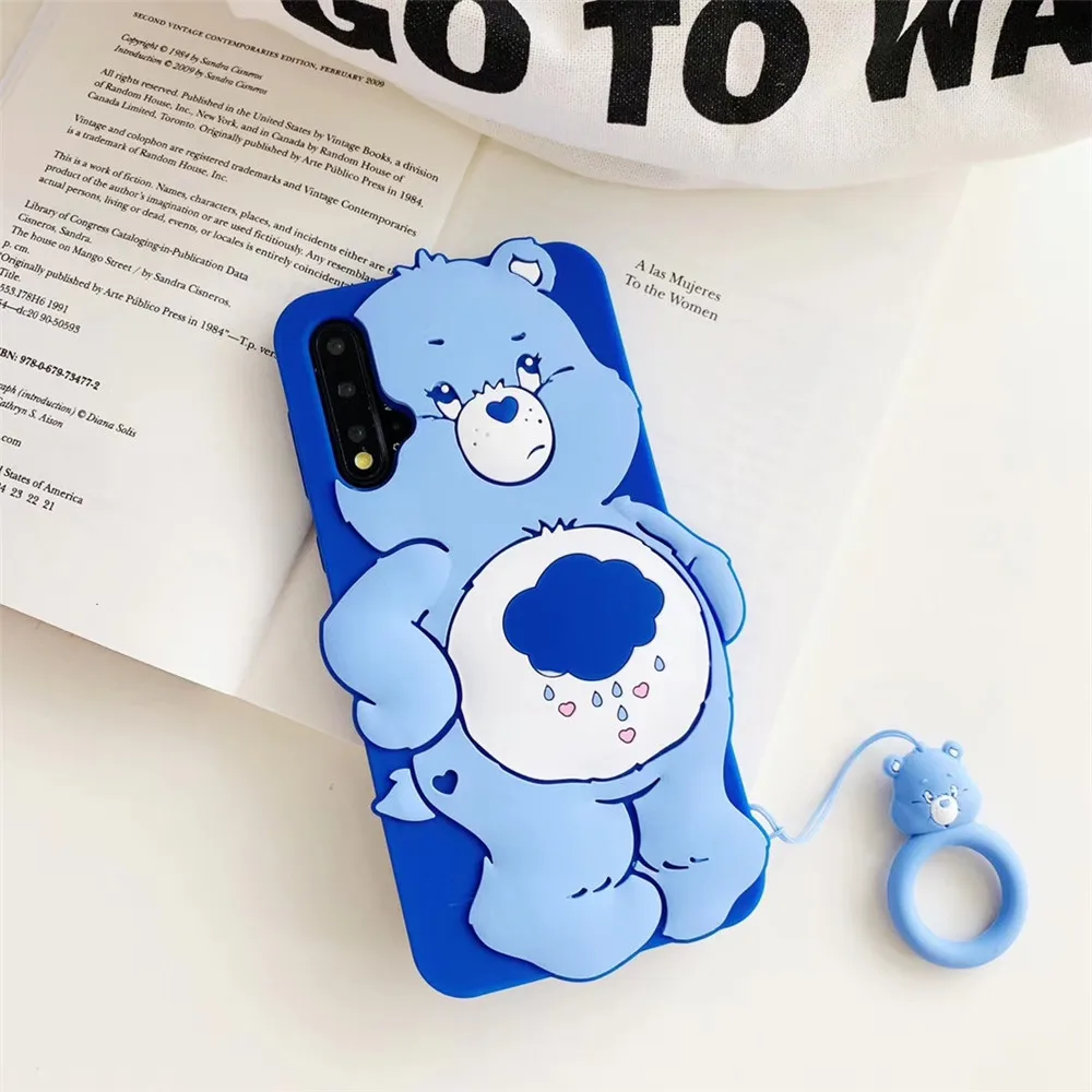 Милый Care Bears чехол для телефона для huawei P20 P20pro P30 P30pro mate 20 mate 20pro mate 20x Прекрасный Шарм мягкая накладка на заднюю панель из силикона с откидной крышкой