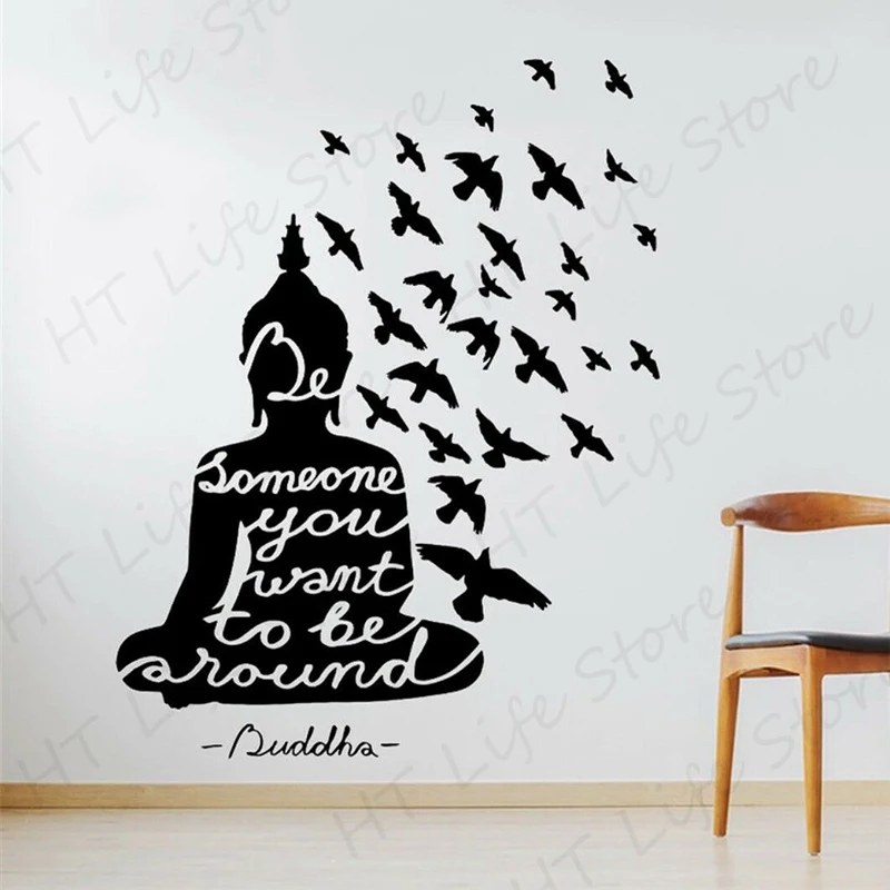 

Yoga Art Decal Decor Home Room Decoration Wall Vinyl Spiritual Meditate Sticker Fashion Sports Decals Beauty Mural CC69