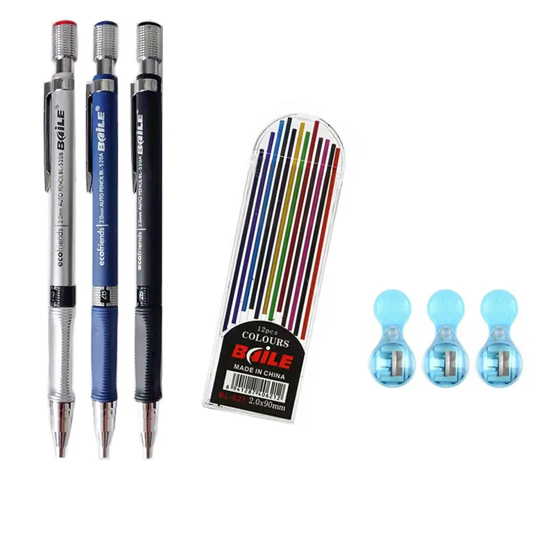 Student Office 2.0 Mechanical Pencil Triangular Non-slip Gri