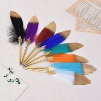 1pc 05mm ballpoint pen feather decor pen for student creative school stationery fashion office business gift