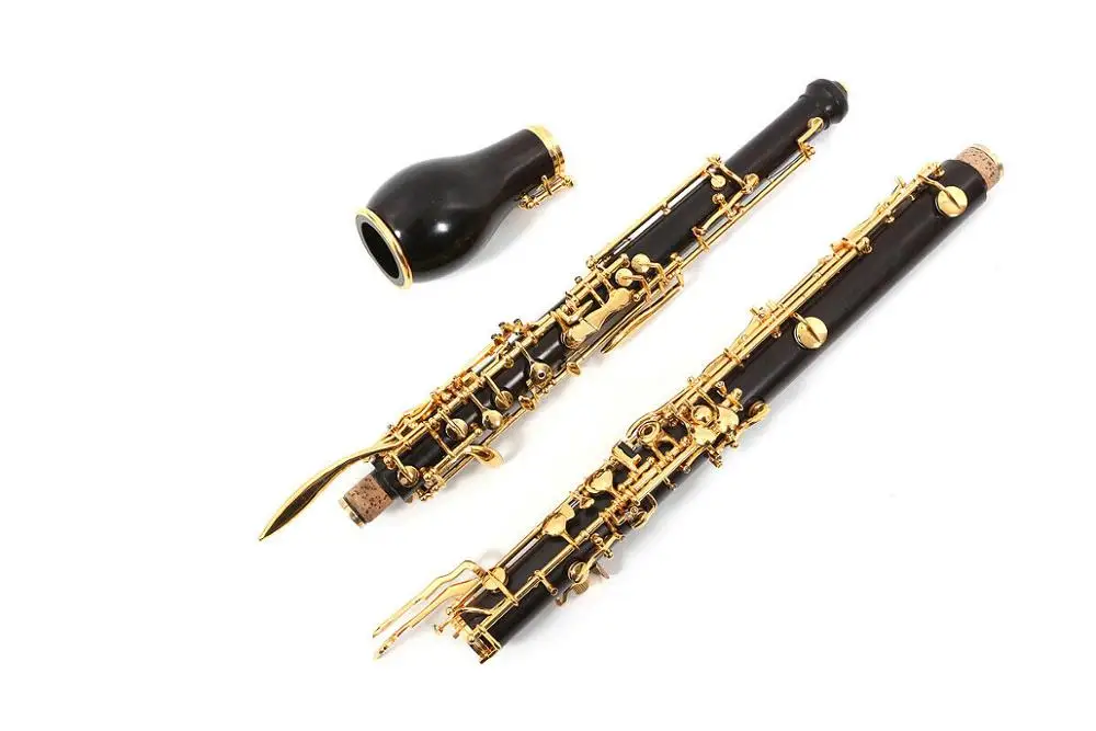 Деревянный английский рожок Профессиональный черное дерево англичанин oboe позолоченный
