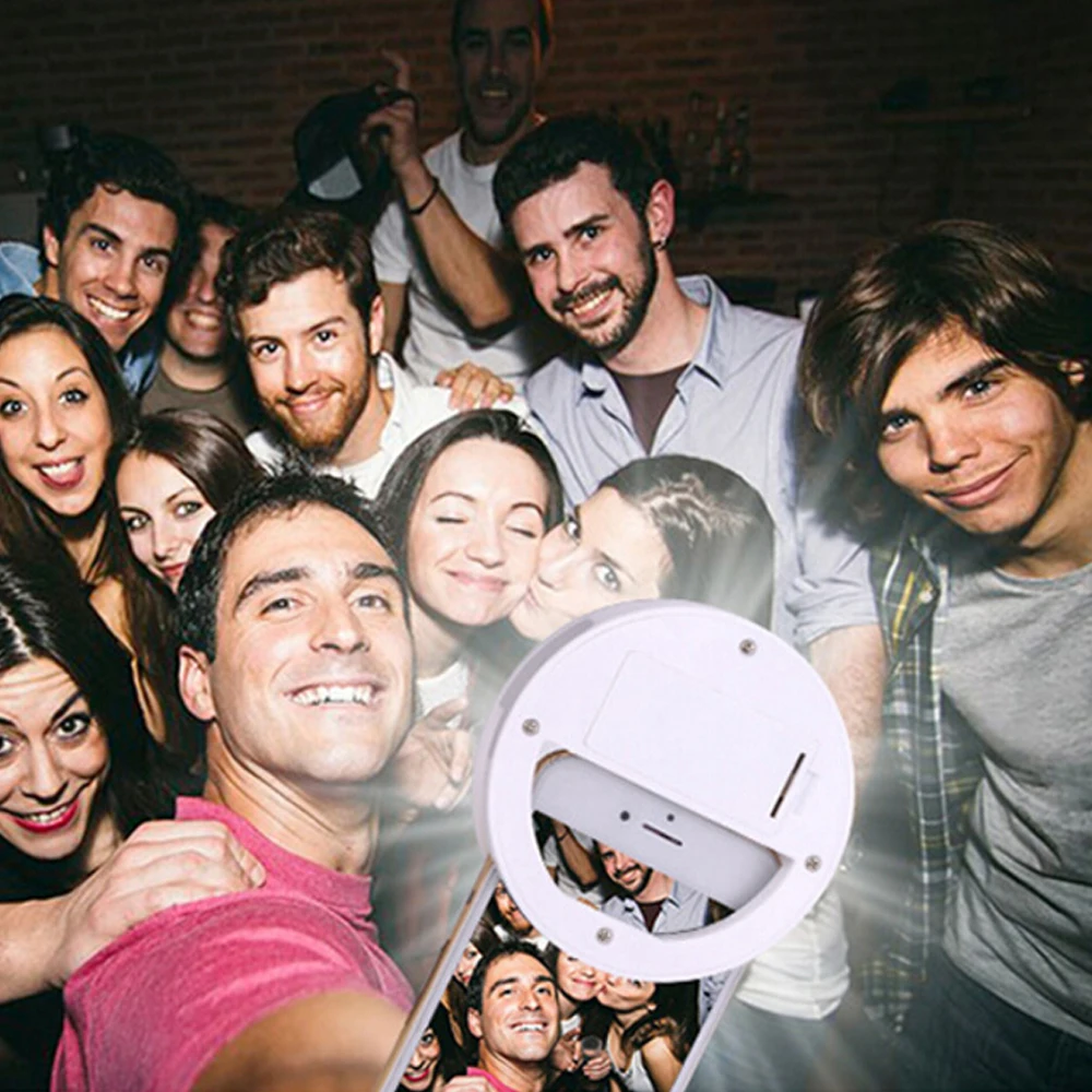 Портативный селфи СВЕТОДИОДНЫЙ Кольцо заполняющий светильник мобильный телефон