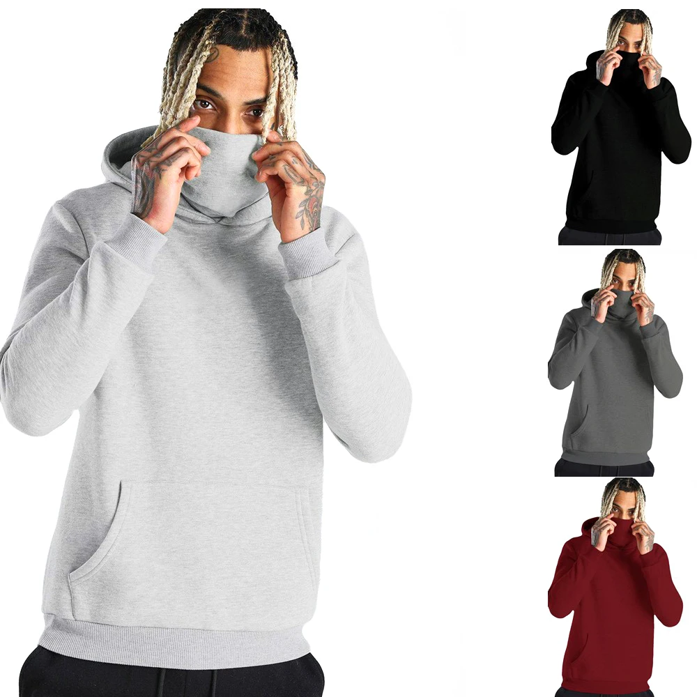 Long Sleeve Hoodie Men Sweatshirt Solid 2020 New Hot Hoodies