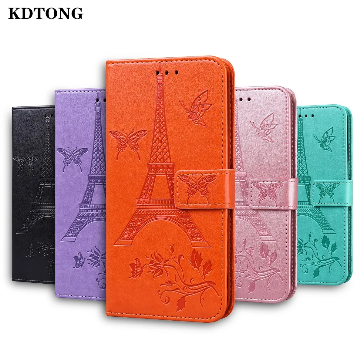 

Embossing P40 Phone Case for Huawei P40 Pro P30 Lite Y5P Y6P Y7P Y8P 2020 Flip Leather Wallet Cover Iron tower Pattern Coque