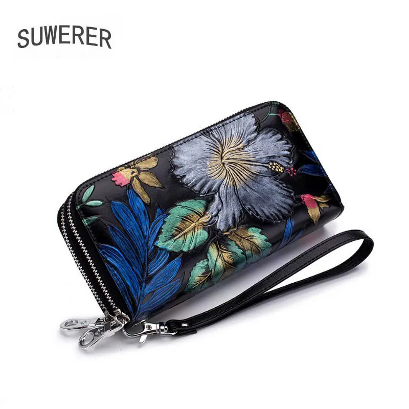 2020 new lady wallet long double zipper wallet leather mobile phone bag double wallet large capacity clutch