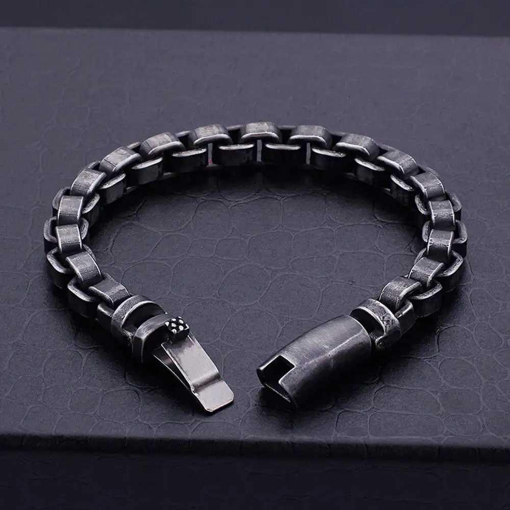 

Animal Dragon Head Charm Bracelet Men Stainless Steel Black Matte Dragon Blessing Bracelet Bangle Jewelry