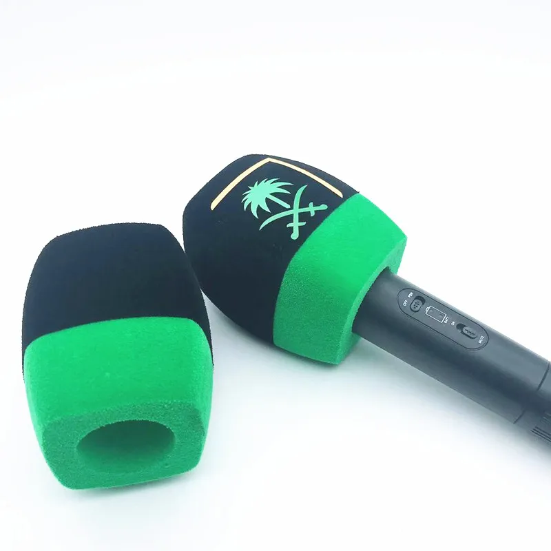 Linhuipad черный и зеленый 2 цвета стекаются ворс Ветрозащита для микрофона ручной