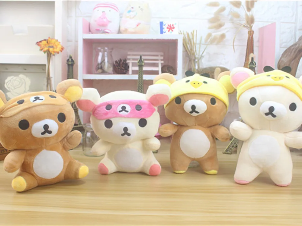 4 шт./компл. японский Kawaii Мультфильм Плюшевая Игрушка Rilakkuma носить повязка на