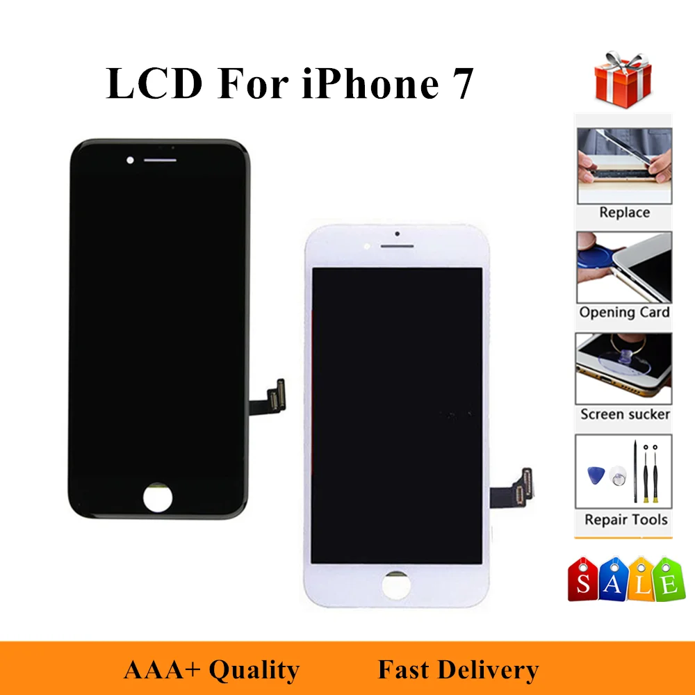 

100% Tested LCD Display For iPhone 7 A1660 A1778 A1779 LCD Display Touch Screen Digitizer Assembly Replacment with Tools