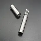 Карманный дорожный держатель зубочисток, водонепроницаемый контейнер из нержавеющей стали для таблеток с кольцом для ключей, титановый сплав