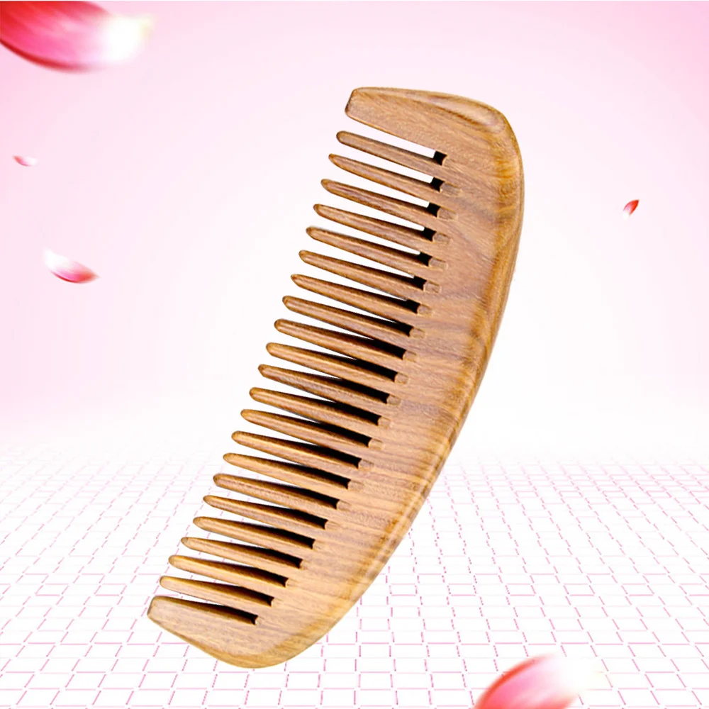 

Green Sandalwood Comb Anti-static Wooden Hair Comb Detangling Natural Green Sandalwood Comb Hair Care Hair Wooden Brush