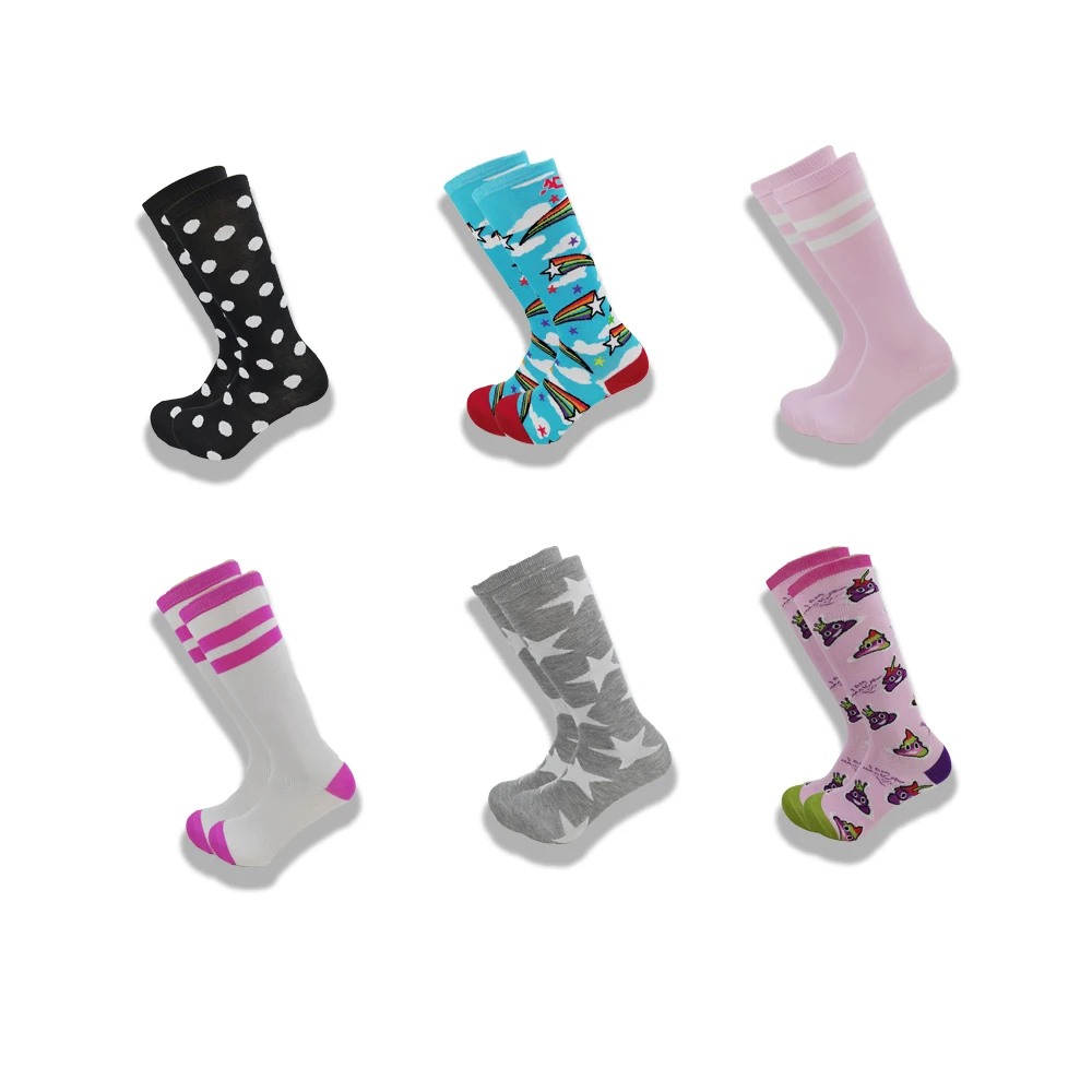 

Женские высокие носки Kneed, весенние и осенние хлопковые носки розового и серого цвета, женское платье с мультяшным животным, высокое качеств...