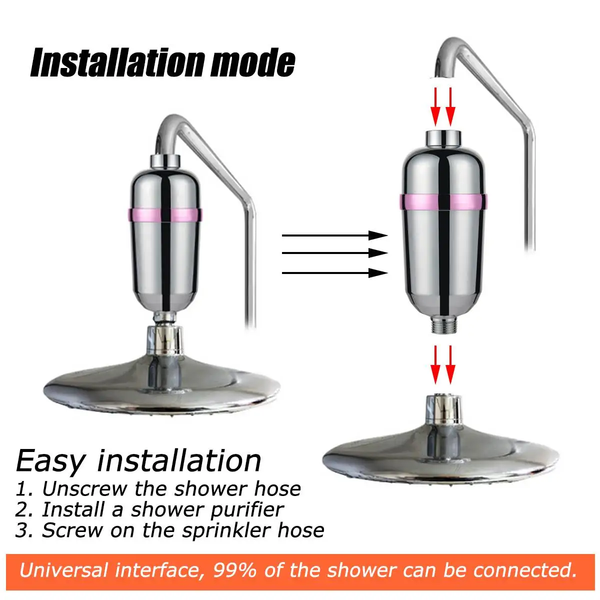 15 Bathroom Shower Filter Bathing Water Filter Purifier Water Treatment Health Softener Chlorine Removal Water Purifier