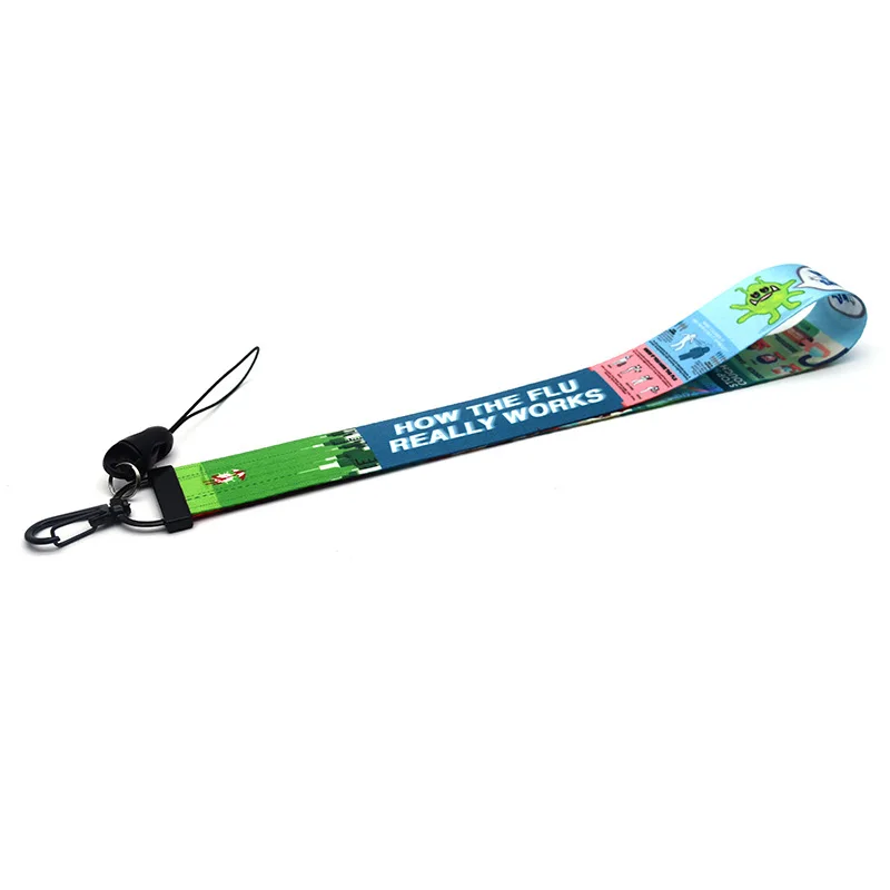 

Doctors Nurse Lanyard Watercolor Printing Lanyards Phone Case Health Lanyard Badge Holders Keychain NA2249