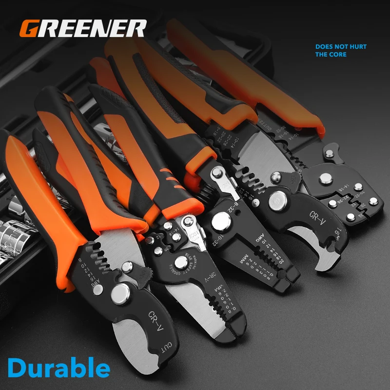 Greener Wire Stripper Cutter Crimper Automatic Multifunctional Crimping Stripping Plier Tools Electric Hand Tool | Инструменты